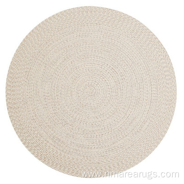 white indoor outdoor round rug carpet